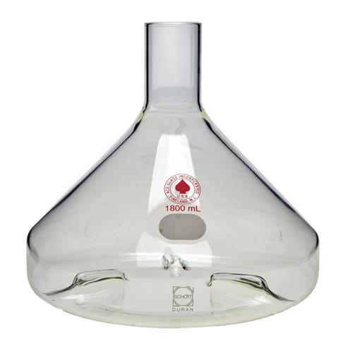 3875-31 | Flask Fernbach 2800mL baffled 38mmod plain neck cs
