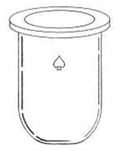 6511-24 | Flask 1000mL cylindrical flat bottom 137mm OD x 10