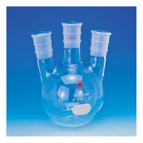 6939-10 | Flask flat bottom 250mL three neck 24 40 center 24