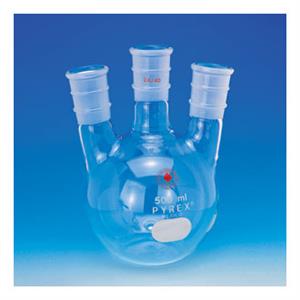 6939-10 | Flask flat bottom 250mL three neck 24 40 center 24