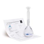 7122-08 | Volumetric flask class A 10mL blue lettering with