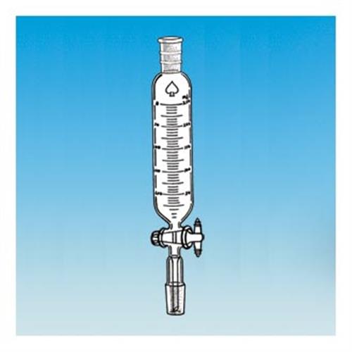 7268-60 | 125mL graduated cylindrical funnel 24 40 top 24 40