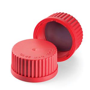 7622-124 | Cap GL45 polybutylene teraphtalate PTFE lined red