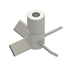 8097-06 | Agitator PTFE 4 blade fits 10mm shaft 76mm od 45 d