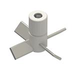 8097-06 | Agitator PTFE 4 blade fits 10mm shaft 76mm od 45 d
