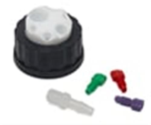 5043-1220 | Stay Safe Cap GL45 4 ports for waste