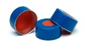 5181-1215 | Blue crmp cap 11mm FEP Rub septa 100 PK