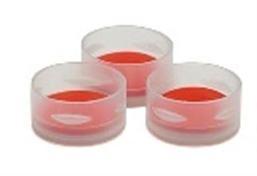 5182-0564 | Clr cap w PTFE red si rubber septa 500pk