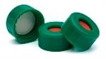 5185-5829 | Green screw cap PTFE red sil septa 500pk