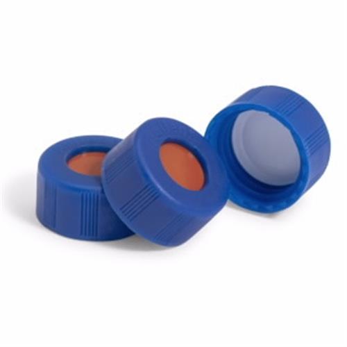 5190-7024 | BND Blue Scr Cap PTFE red Si septa 100pk