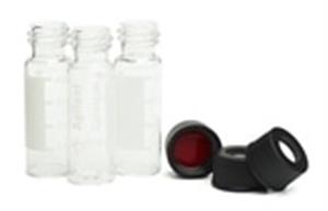 8010-0553 | 4mL clr scrw 13mm blk PTFE sil 100pk