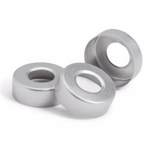 9301-0721 | 20mm silver alum crimp cap 100pk