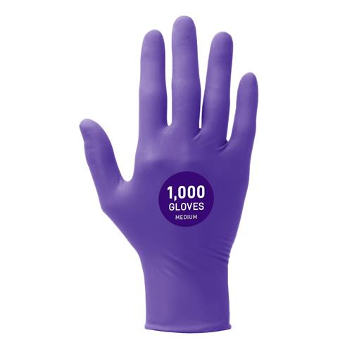 55082 | KT PURPLE NITRILE PF Exam Gloves M
