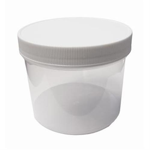 ES60480 | Container 16oz. Clarified Polypropylene with white