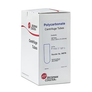 343778 | 1 mL Open-Top Thickwall Polycarbonate Tube, 11 x 34mm - 100Pk