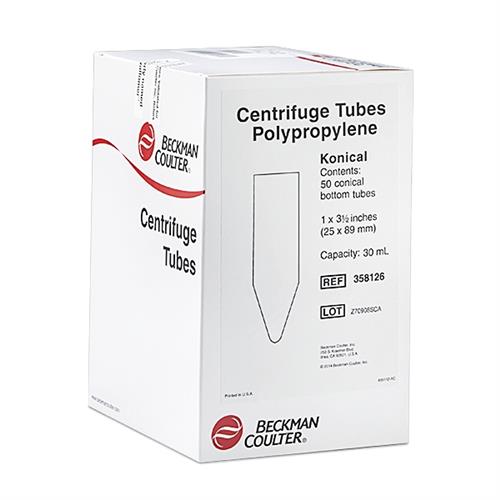 358126 | 31.5 mL Open-Top Thinwall Polypropylene Konical Tube, 25 x 89mm - 50Pk