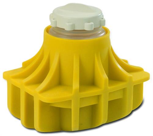 392077 | 65mm Polypropylene Round-Bottom/Conical Bottle Adapter, Quantity of Four