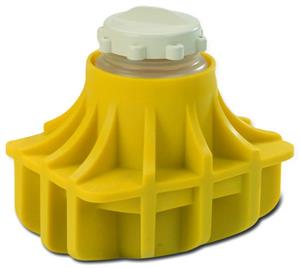 392077 | 65mm Polypropylene Round-Bottom/Conical Bottle Adapter, Quantity of Four