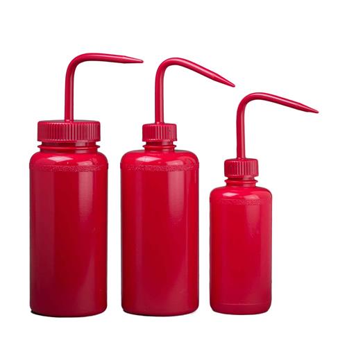 F11650-0016 | BOTTLE WASH PE NM WITH RED CLOSURE 16OZ