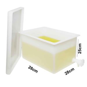 H34092-0000 | TANK PE RECTANGULAR WITH LID FAUCET
