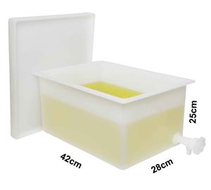 H34093-0000 | TANK PE RECTANGULAR WITH LID FAUCET