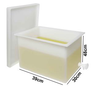 H34095-0000 | TANK PE RECTANGULAR WITH LID FAUCET