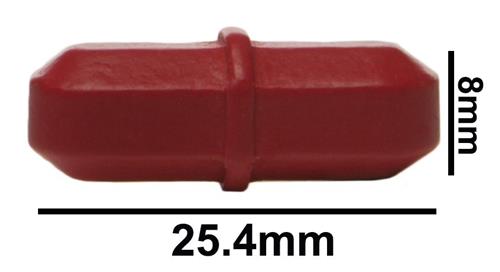 F37109-0010 | SPINBAR STIRRING BAR TEFLON OCTAGON RED
