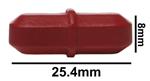 F37109-0010 | SPINBAR STIRRING BAR TEFLON OCTAGON RED