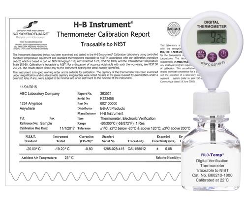 B60210-1800 | CALIBRTD Therm FRIO Temp 0 70C 50MM 22C