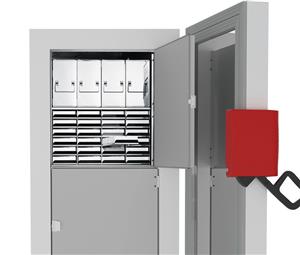 8012-2364 | BINDER stainless steel rack - Set of 4 for 6x4 standard boxes (50 mm) incl. Boxes