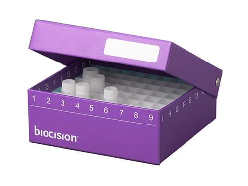 BCS-217P | Hinged CryoBox 2 Inch, 81-Place, with Drain Holes