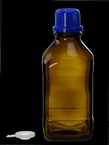 704006 | Threaded bottle amber acrylate coated 500mL GL32 w