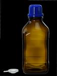 704006 | Threaded bottle amber acrylate coated 500mL GL32 w