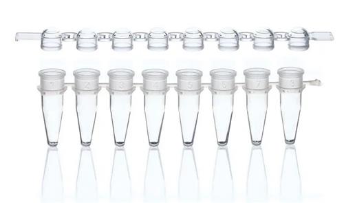 781327 | PCR tubes and domed caps strip of 8 colorless PP 2