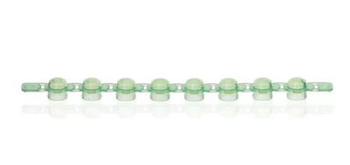 781343 | PCR 8 strip domed caps for 0.2mL tubes green bag o