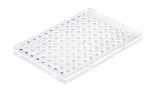 781373 | Blue coding, transparent, cut corner A1, PP, BIO-CERT® PCR QUALITY