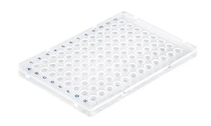 781373 | Blue coding, transparent, cut corner A1, PP, BIO-CERT® PCR QUALITY