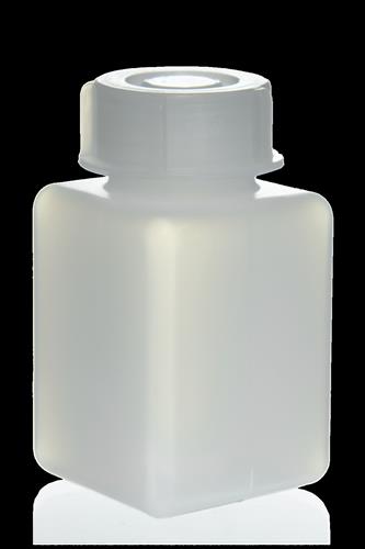 92489 | Square Bottle, HDPE, wide-mouth, w/LDPE screw cap