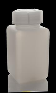 92889 | Square Bottle, HDPE, wide-mouth, w/LDPE screw cap