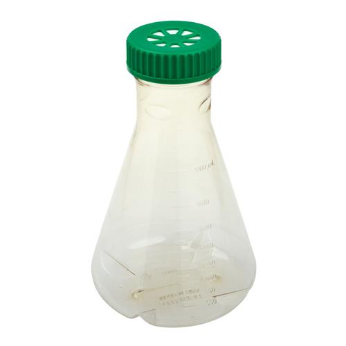 229855 | 2L Erlenmeyer Flask Vent Cap Baffled Bottom Polyca