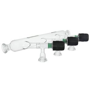 AF-0061-02 | 4-Port Airfree Schlenk Vacuum Manifold, Single Bank, 390mm OAL