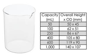 CG-1110-04 | Beaker Quartz 400mL Low Form