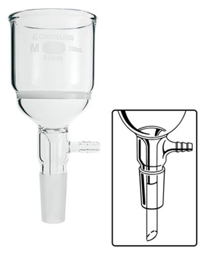 CG-1406-E-02 | 30mL Filter Funnel Buchner Medium Frit