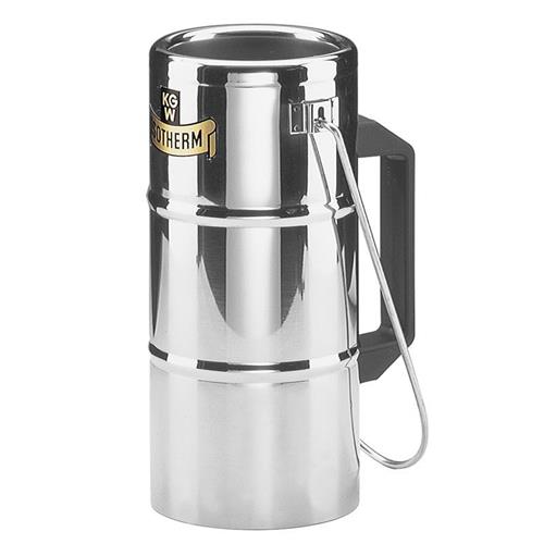 CG-1599-A-02 | Flask, Dewar, 1000mL, Narrow Mouth, Stainless Steel, Side Grip and Carrying Handle, 85mm ID X 206mm 