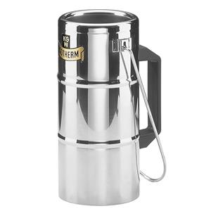 CG-1599-A-02 | Flask, Dewar, 1000mL, Narrow Mouth, Stainless Steel, Side Grip and Carrying Handle, 85mm ID X 206mm 