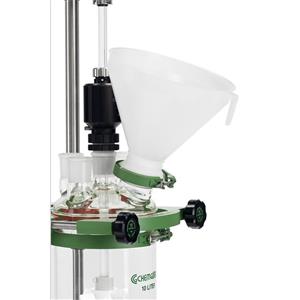 CG-1767-R814 | Funnel, Process Reactor, Large, Polypropylene, 14.1L Capacity, 350mm Top, 80mm Flange