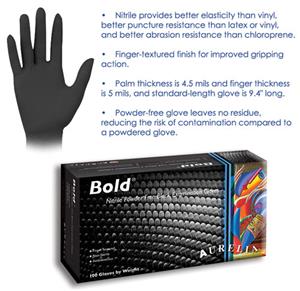 CG-1790-B02 | Nitrile Gloves Black Examination Bold Small