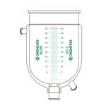 CG-1968-W101 | 100L Jacketed Reaction Vessel, Large Scale, 3" Beaded Pipe Drain Valve, 400mm Flange, Squatty