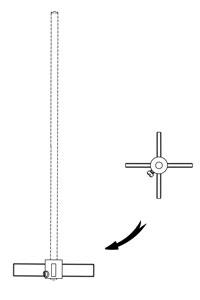 CG-2091-07 | PTFE Agitator 4 Blade 50mm Dia 90