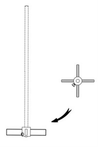 CG-2091-08 | PTFE Agitator 4 Blade 75mm Dia 90